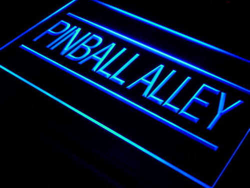 Pinball Alley Game Room Bar Neon Light Sign